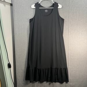 Breezies Lounge Blissful Breeze Ruffle Hem Dress Black Size Large